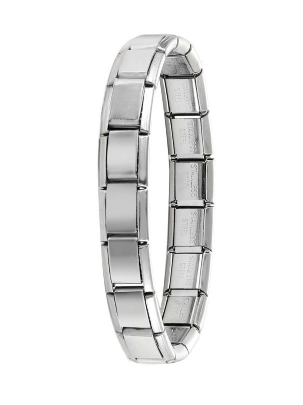 Starter Bracelet Stainless Steel Silver Italian Charm